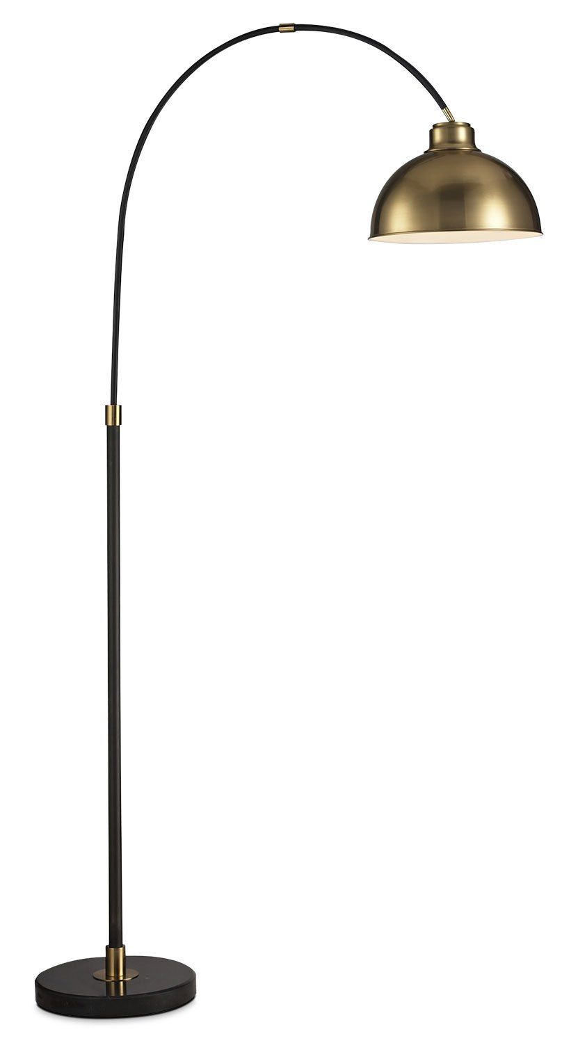 Black Arc Floor Lamp With Gold Metal Shade In 2019 Arc with dimensions 831 X 1500