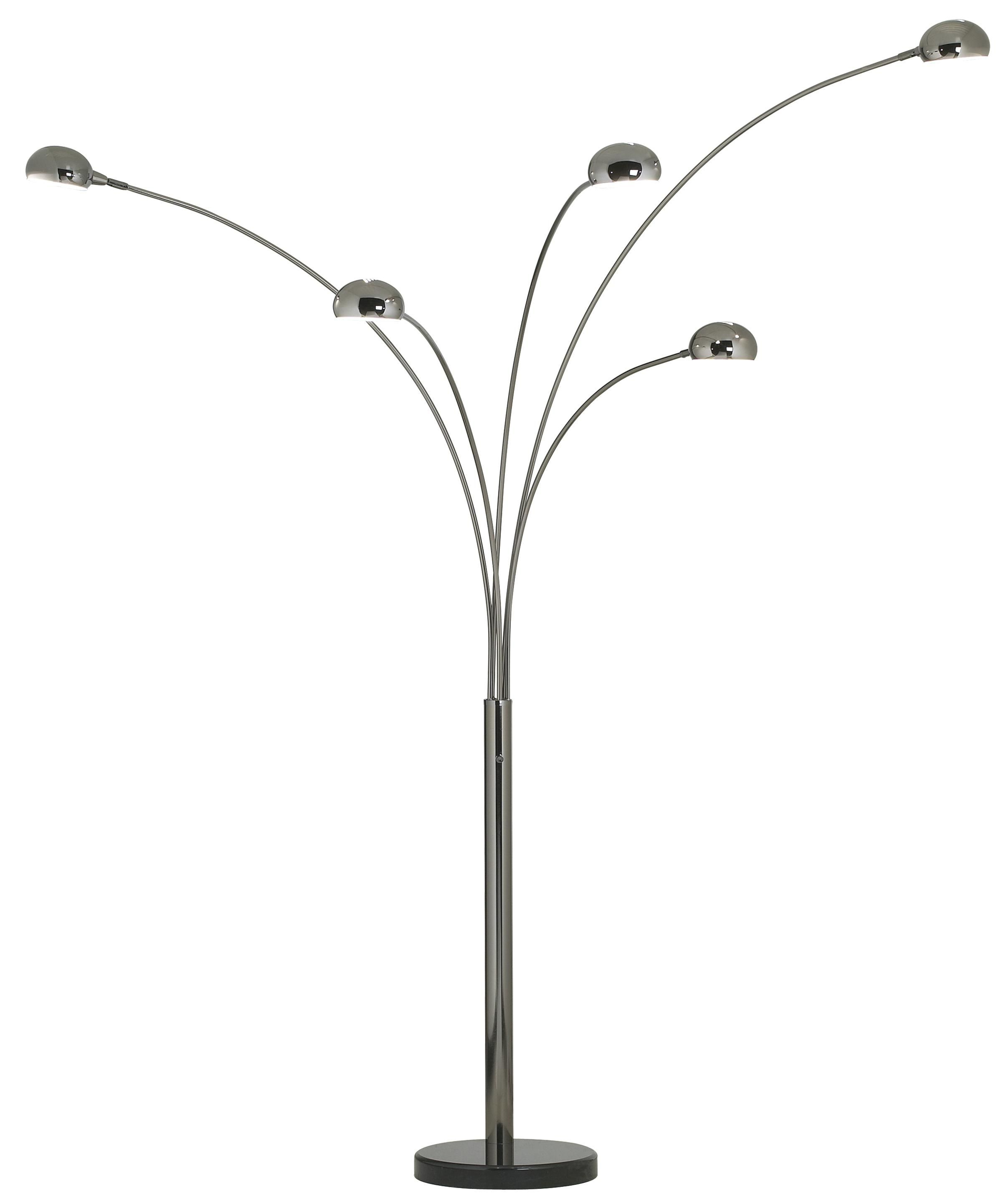 Black Chrome Five Arm Arc Floor Lamp Floor Lamp Arc in sizing 2414 X 2872