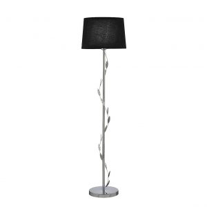 Black Deco Leaf Floor Lamp Dunelm Lounge Floor Lamp intended for measurements 1389 X 1389