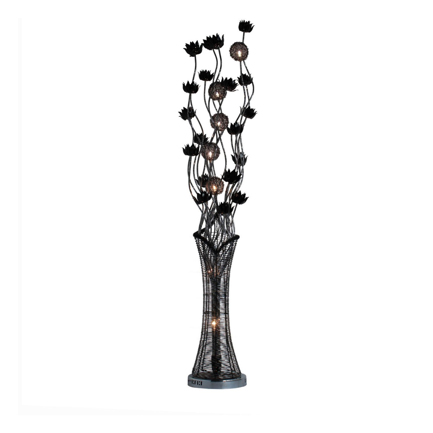 Black Flower Metal Floor Lamp throughout measurements 1500 X 1500