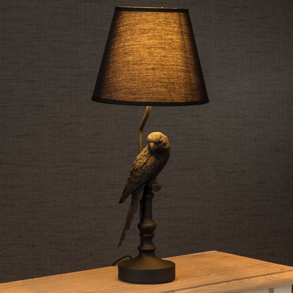 Black Parrot Table Lamp Quirky Table Lights Desres Home intended for size 1000 X 1000