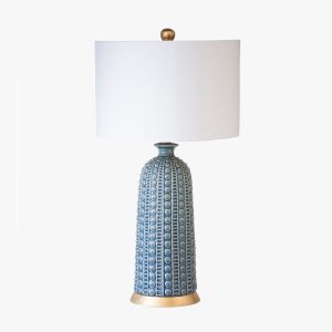 Blue Ceramic Table Lamp with measurements 1200 X 1200