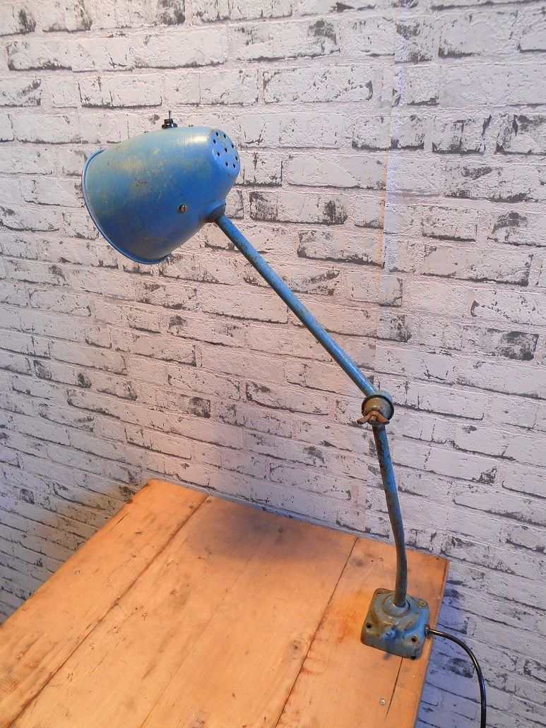 Blue Industrial Table Lamp inside proportions 773 X 1031