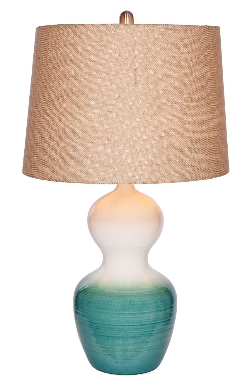 Blue Ombre Ceramic Table Lamp Everything Turquoise in proportions 860 X 1318