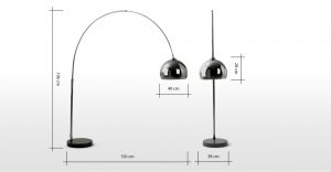 Bow Large Arc Overreach Floor Lamp Brass And Black Marble within sizing 1320 X 686