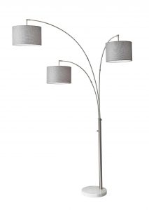 Bowery 3 Arm Arc Floor Lamp Adesso Home throughout sizing 1920 X 2710