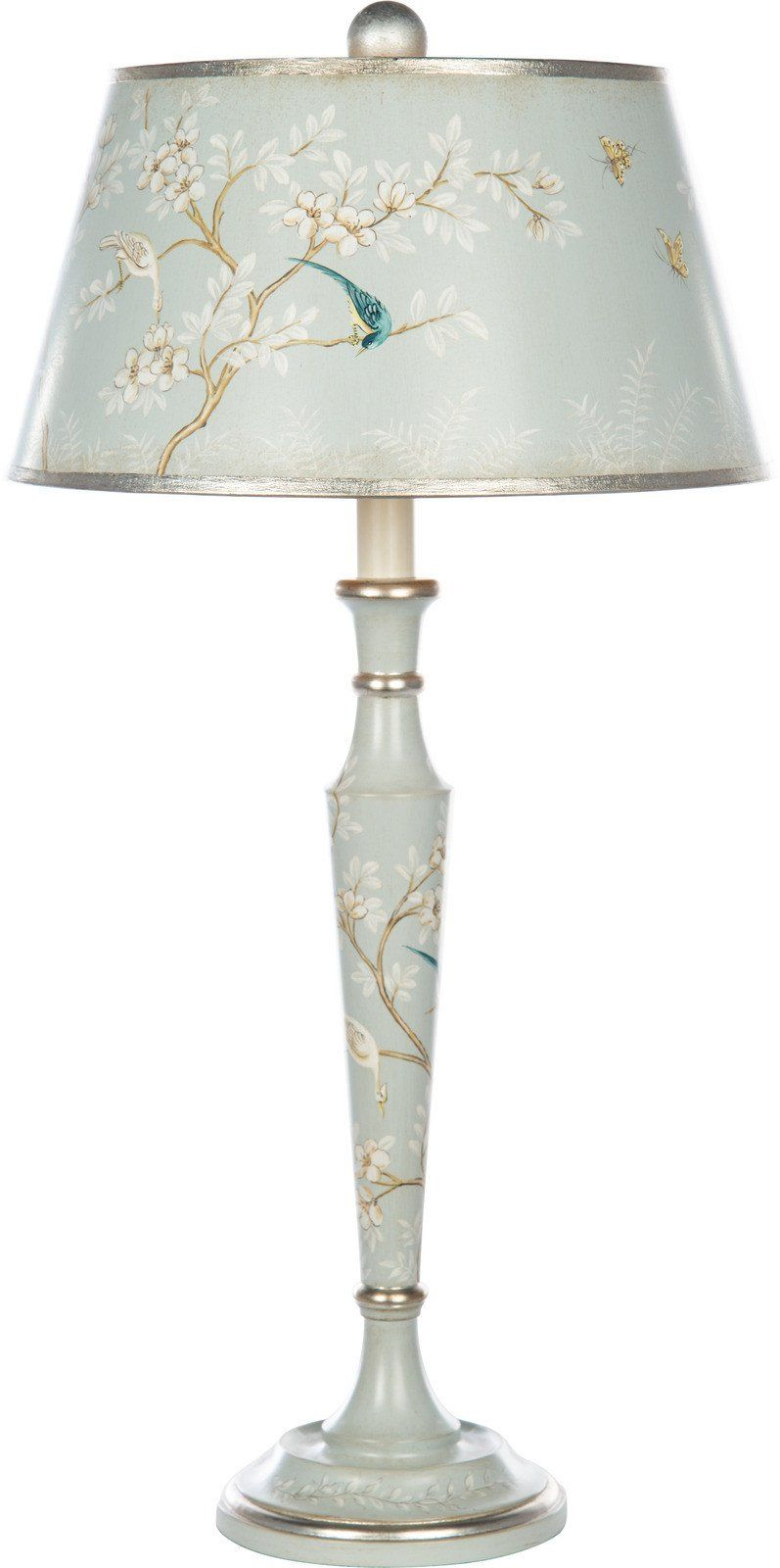 Bradburn Home Blue Garden Table Lamp With Flowers And Birds regarding sizing 797 X 1600