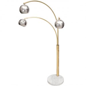 Brass Triple Arms Arc Floor Lamp With Marble Base Fine in sizing 1280 X 1280