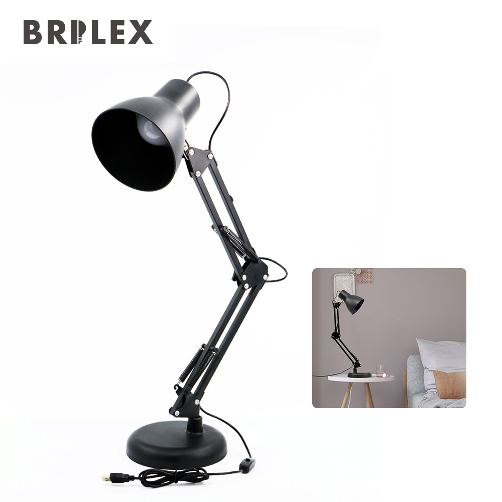 Brilex Black Desk Lamp Adjustable Arm Table Lamp High within proportions 1000 X 1000