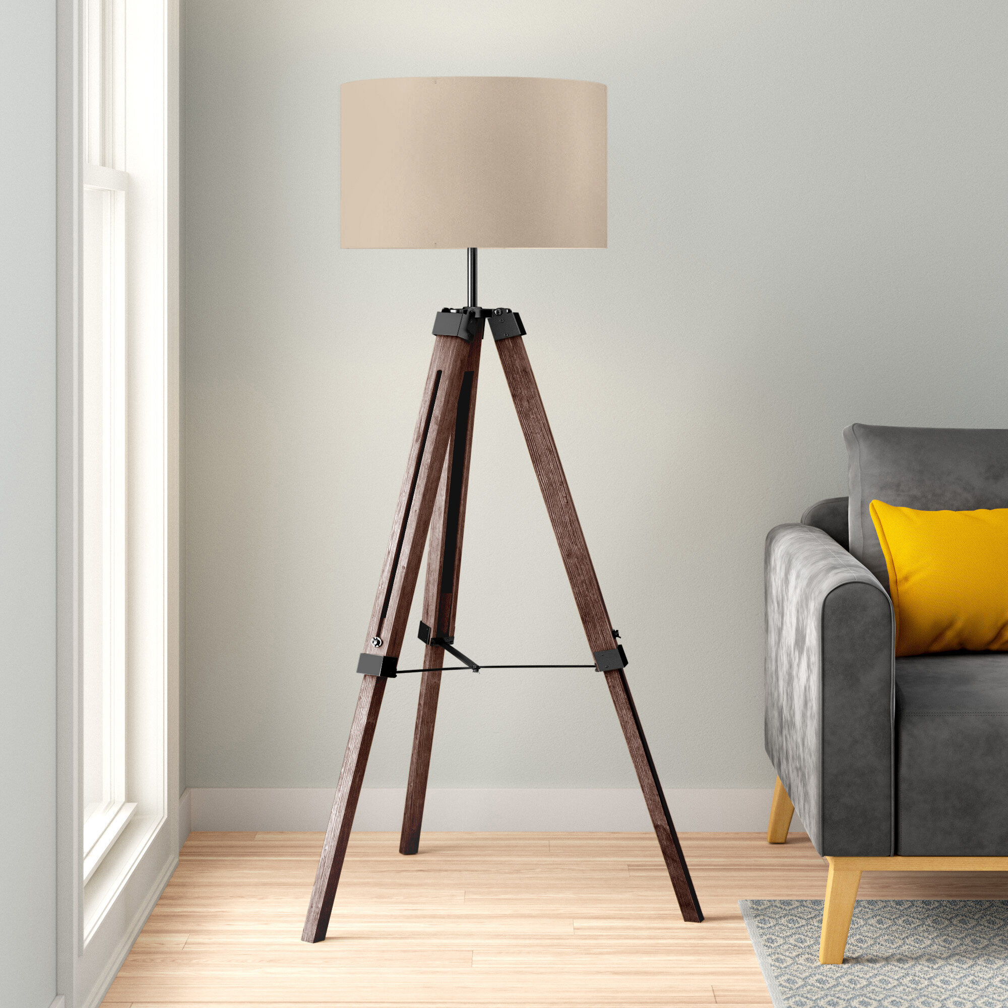 Broderick 150cm Tripod Floor Lamp intended for sizing 2000 X 2000