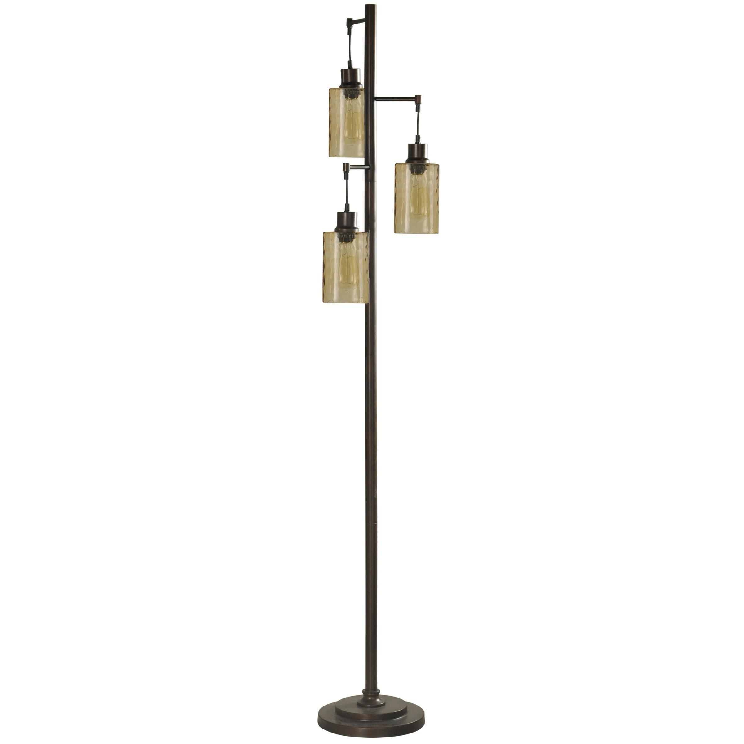 Bronze Champagne Pendant Dimpled Floor Lamp within size 2400 X 2400