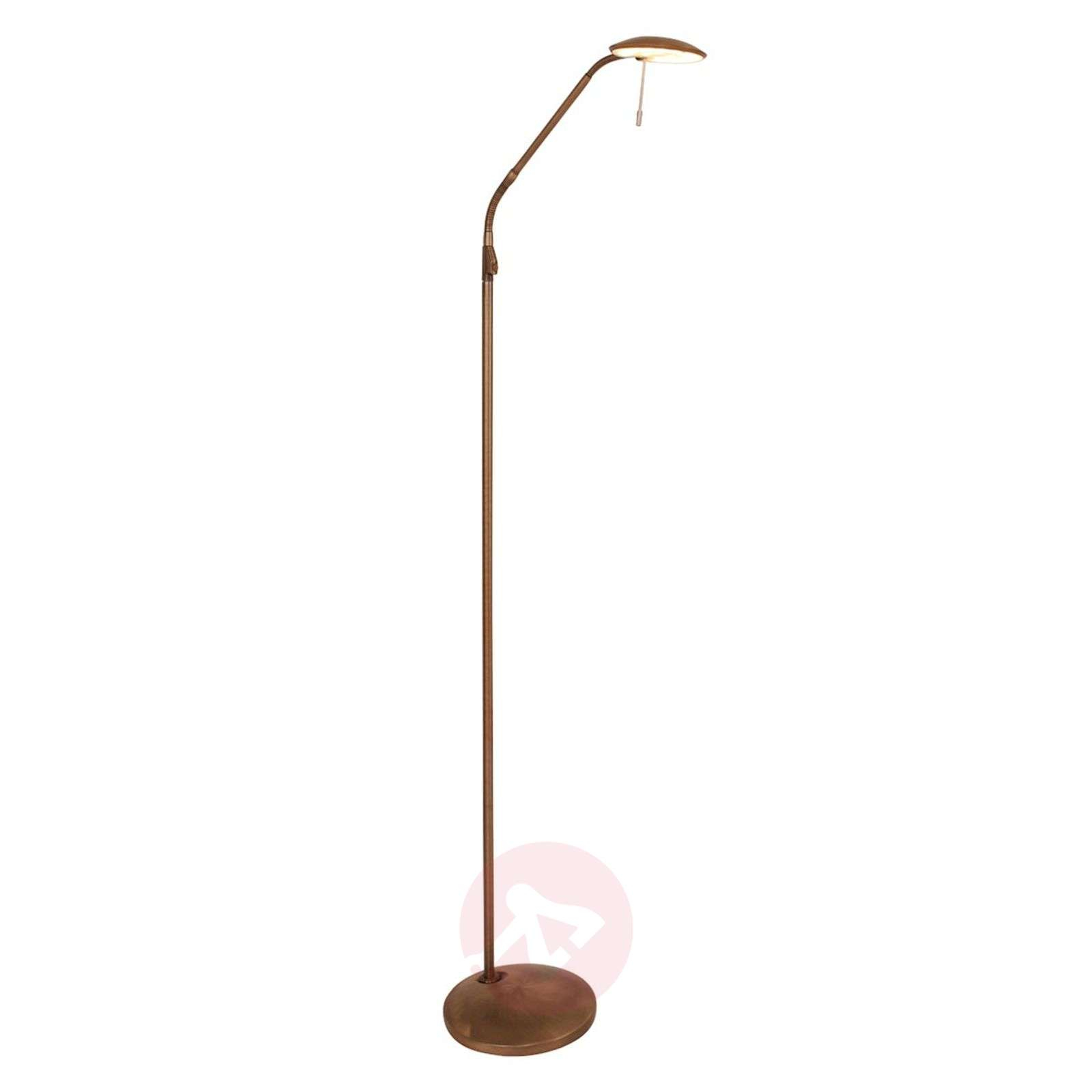 Bronze Finish Led Floor Lamp Zenith With Dimmer with measurements 1600 X 1600