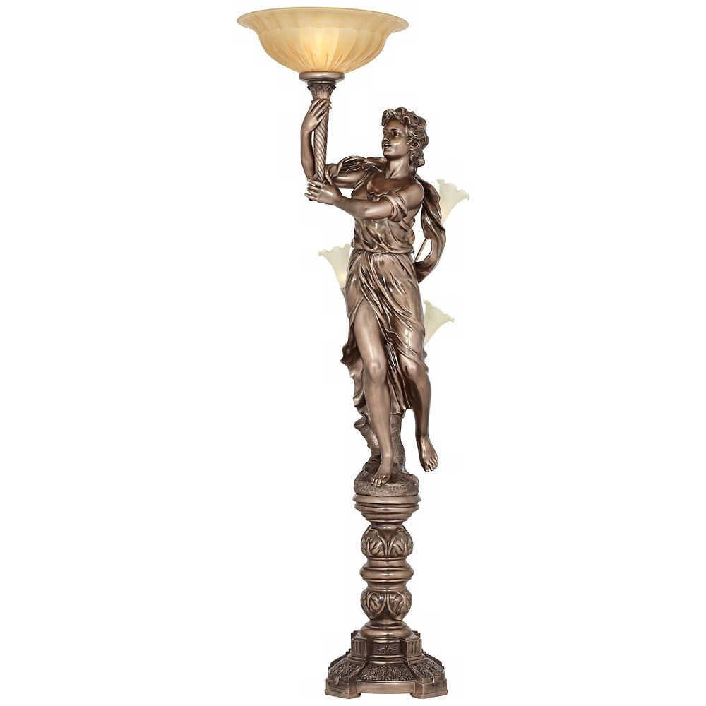 Bronze Maiden Statue Torchiere Floor Lamp Style 10590 for size 1000 X 1000