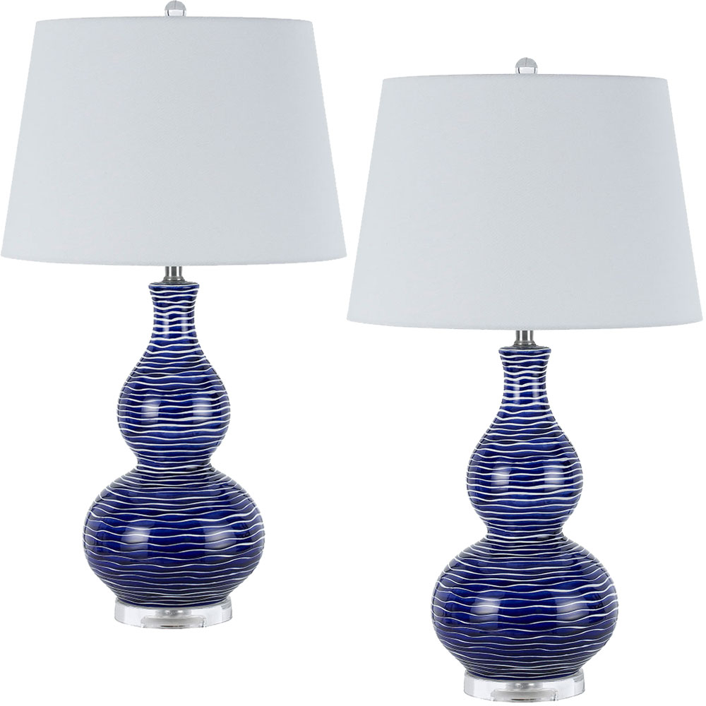 Cal Bo 2724tb 2 Payson Ocean Blue Table Lamp Lighting Set Of 2 intended for dimensions 1000 X 1000