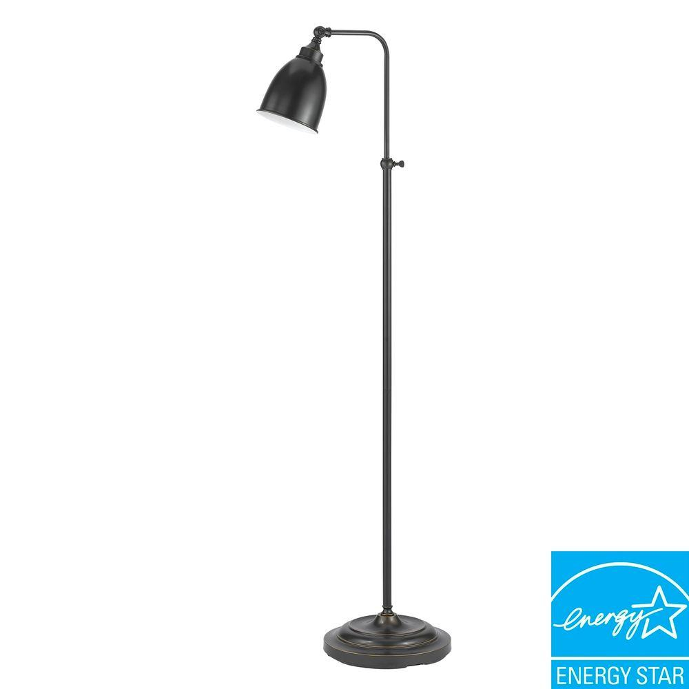 Cal Lighting 62 In Dark Bronze Metal Adjustable Pharmacy Floor Lamp inside proportions 1000 X 1000