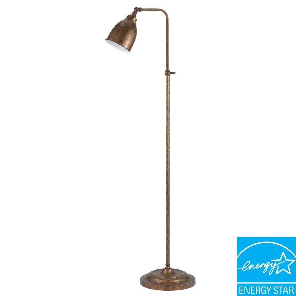 Cal Lighting 62 In Rust Metal Adjustable Pharmacy Floor Lamp in dimensions 1000 X 1000