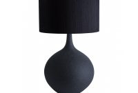 Calla Oversized Black Ceramic Table Lamp With Black Silk Shade with regard to measurements 1200 X 925