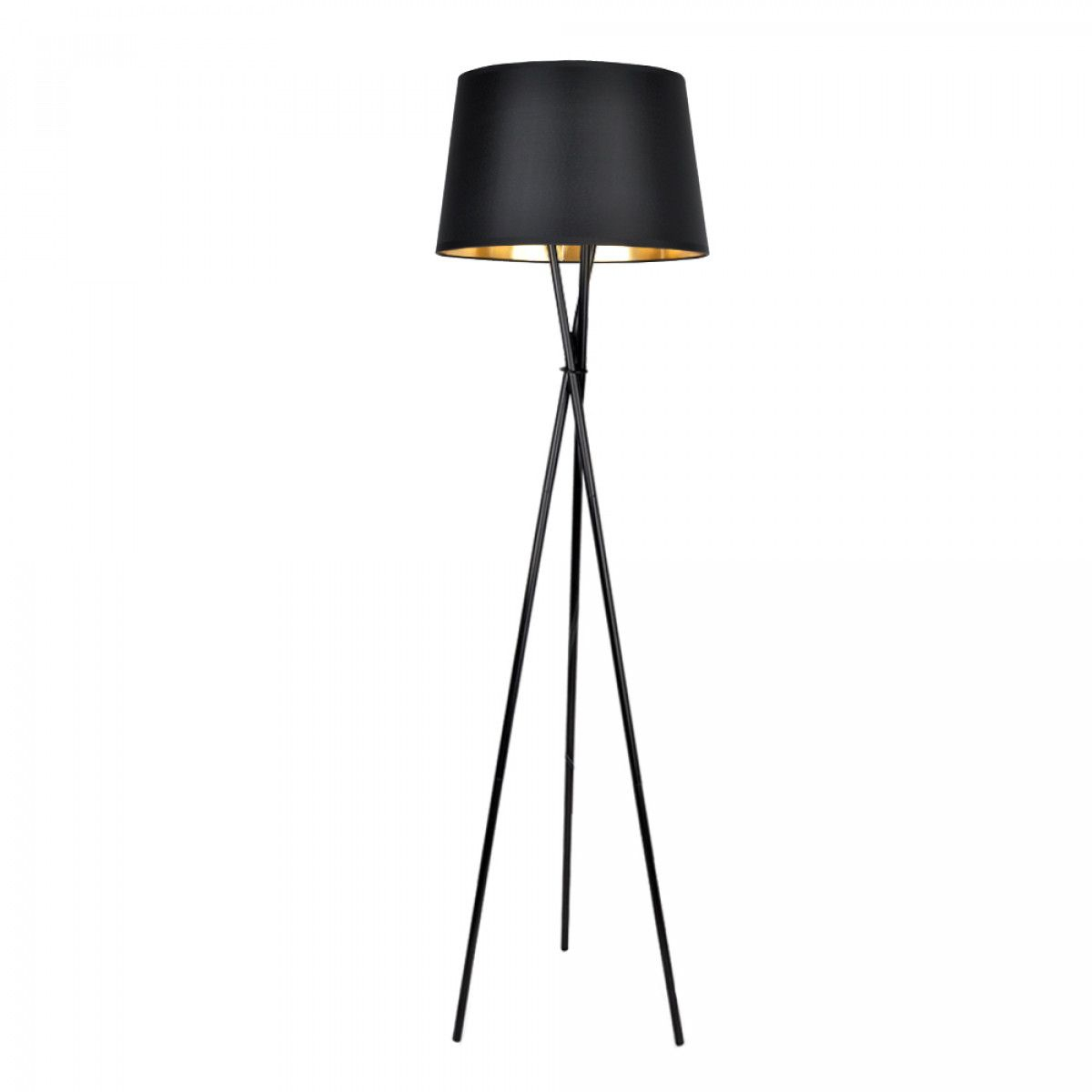 Camden Black Tripod Floor Lamp In Black With Gold And Black with regard to sizing 1200 X 1200
