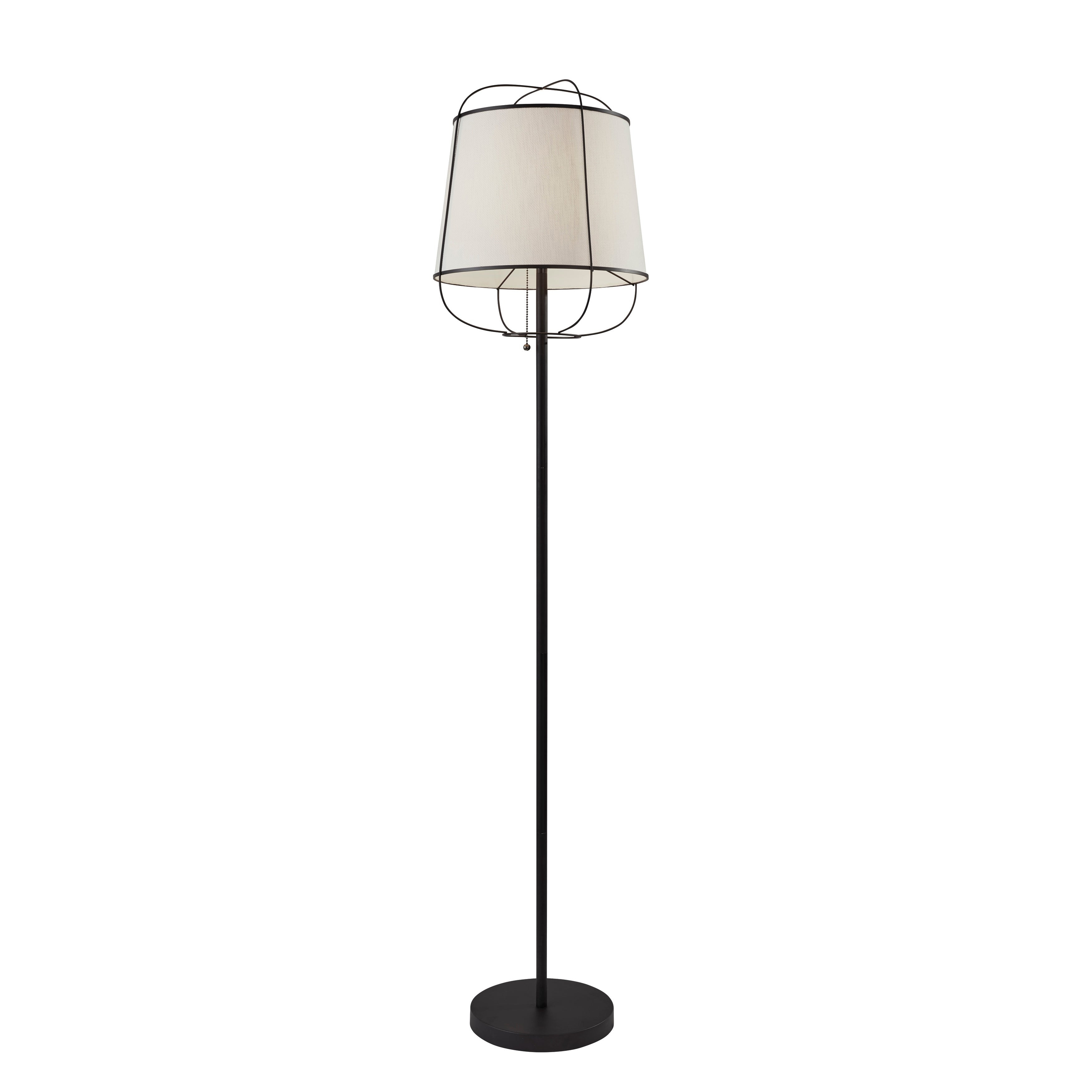 Carbon Loft Melville Matte Black Wire Cage Floor Lamp in dimensions 3500 X 3500