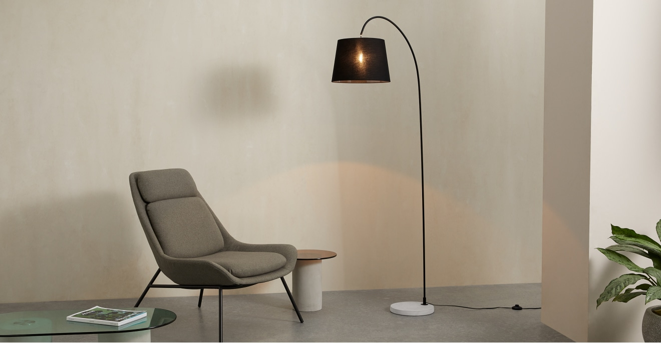 Carlson Overreach Floor Lamp Black And Concrete Made in size 1320 X 686