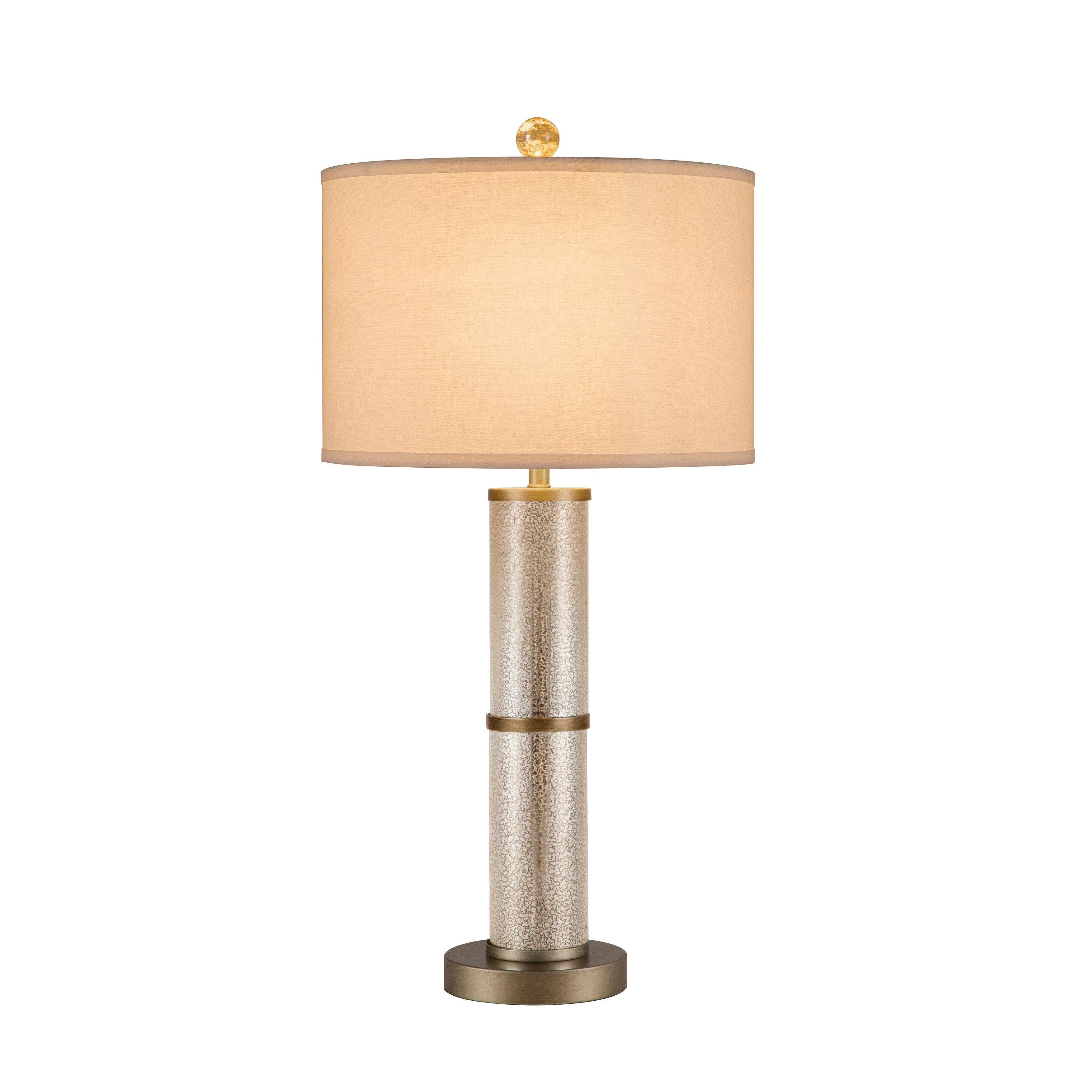 Catalina Concord 19940 000 3 Way 31 Inch Mercury Glass Cylinder Table Lamp W Antique Pewter White Linen Drum Bulb Included regarding dimensions 3500 X 3500