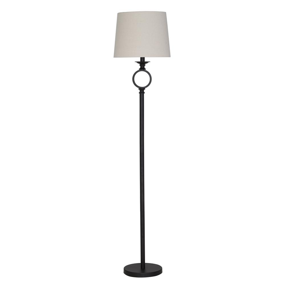 Catalina Lighting 60 In Oil Rubbed Bronze Floor Lamp With Linen Shade for proportions 1000 X 1000