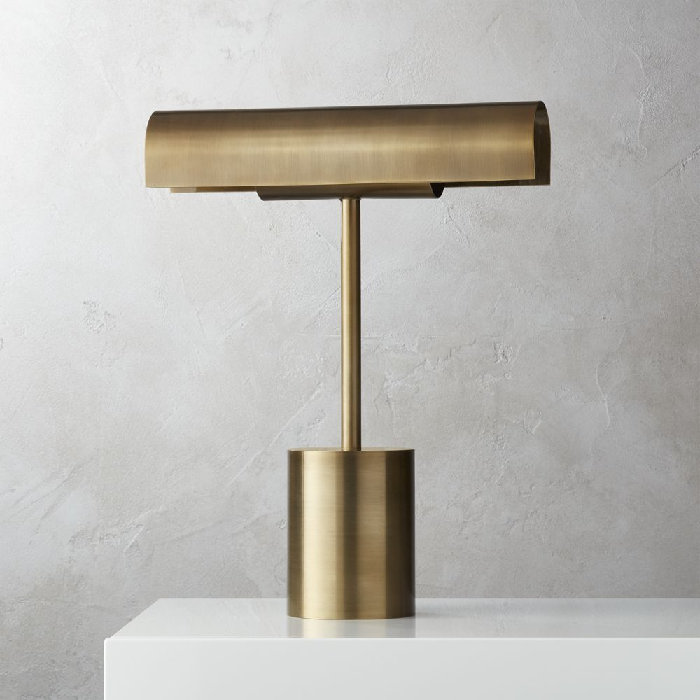 Cb2 December Catalog 2018 Lectura Bronze Table Lamp regarding size 1000 X 1000