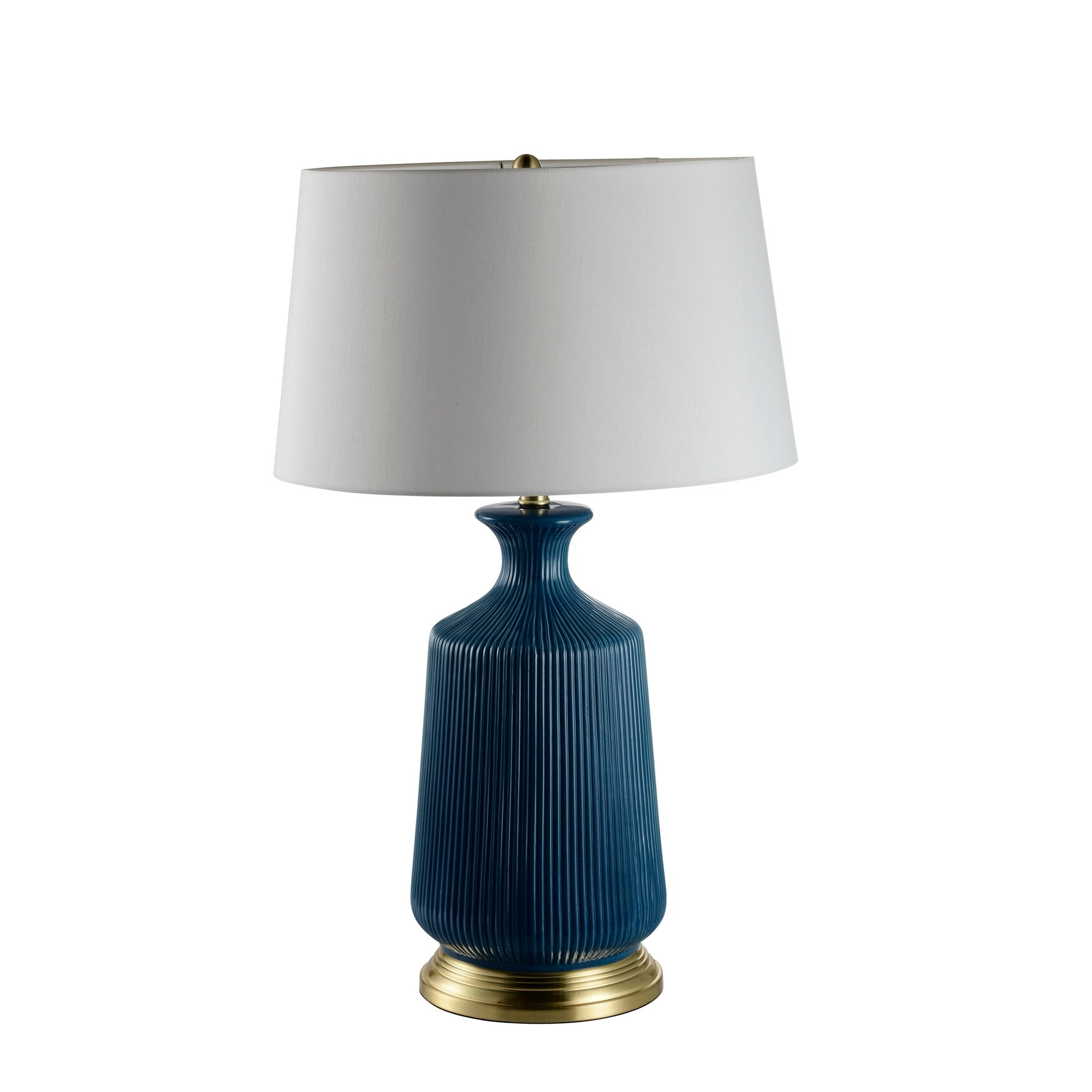 Ceramic Grooved Jug Table Lamp Blue 29 regarding proportions 2000 X 2000