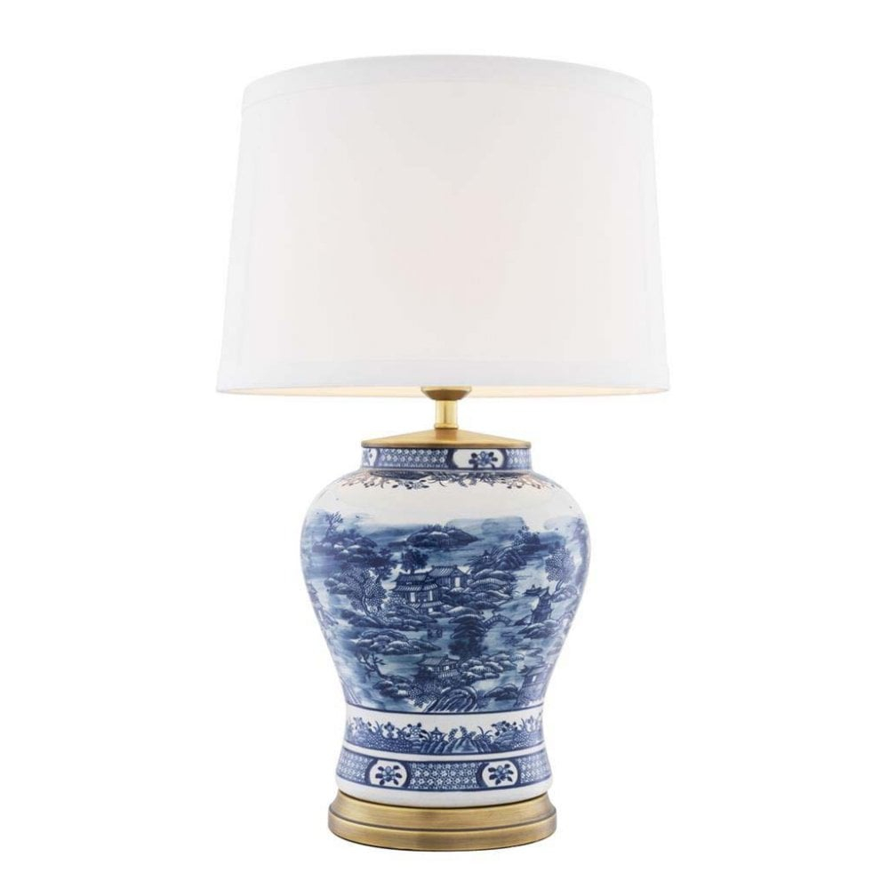 Chinese Blue Table Lamp inside size 1000 X 1000