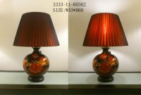 Chinese Porcelain Table Lamp Black With Red Flowers Large intended for sizing 1800 X 1200