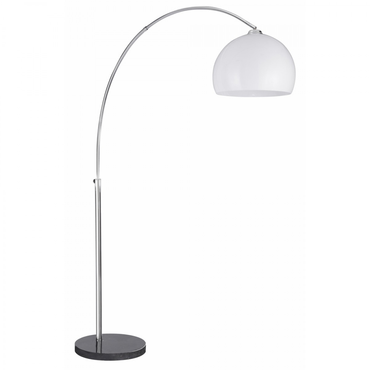 Chrome Arc Floor Lamp Black Marble Base With White Thermo with dimensions 1200 X 1200