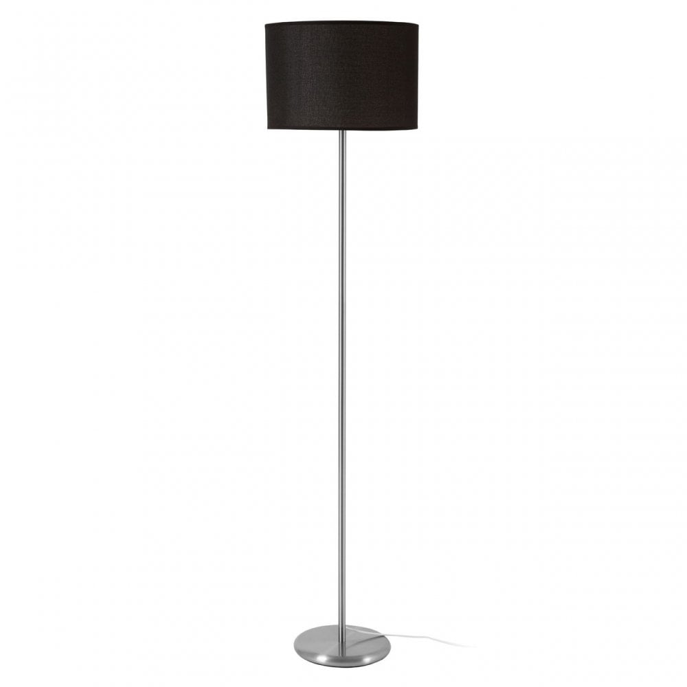 Clanbay Forma Black Waffle Effect Shade Floor Lamp Stainless Steel Black for size 1000 X 1000