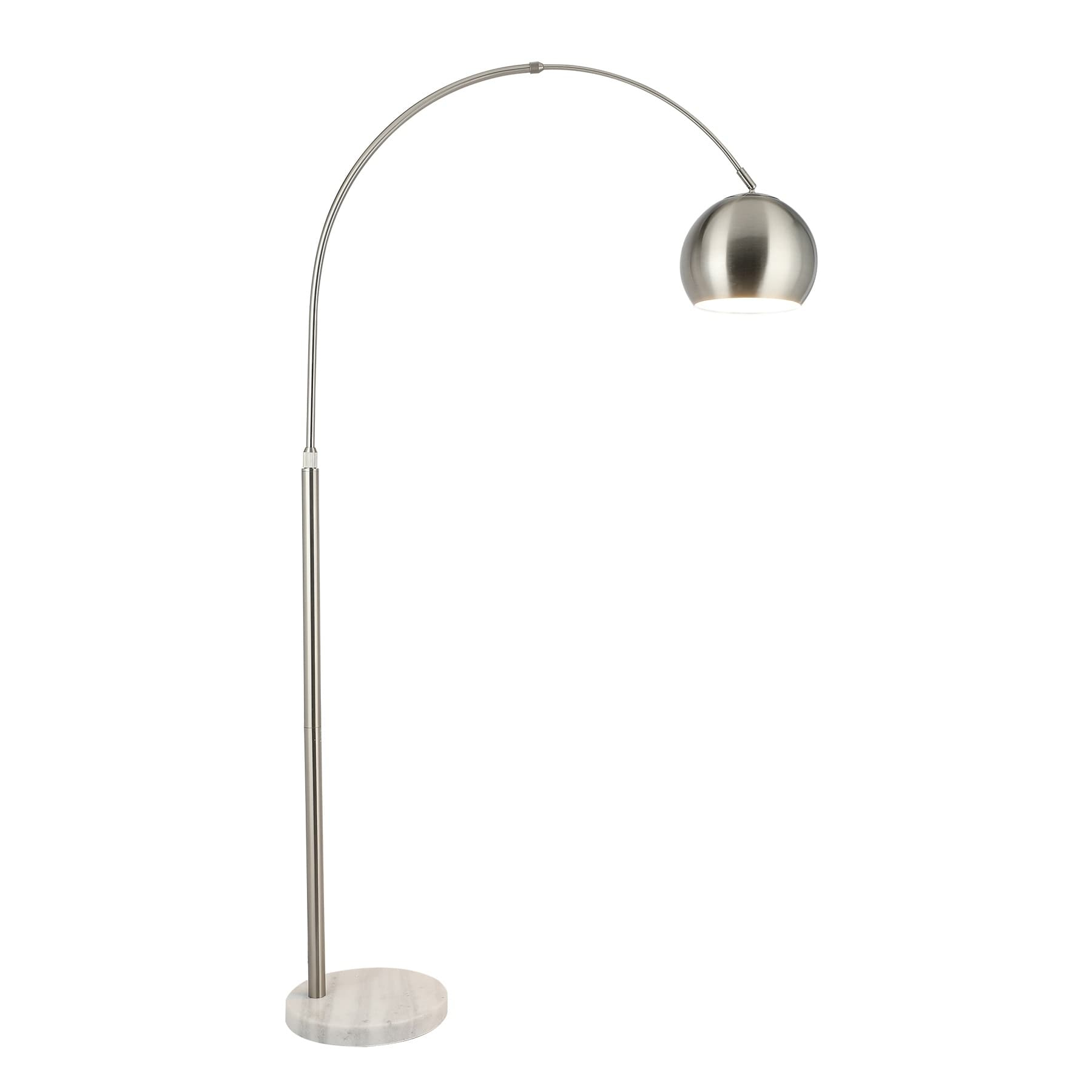 Co Z Modern Arc 70 Inch Nickel Finish Floor Lamp With Marble for dimensions 1800 X 1800