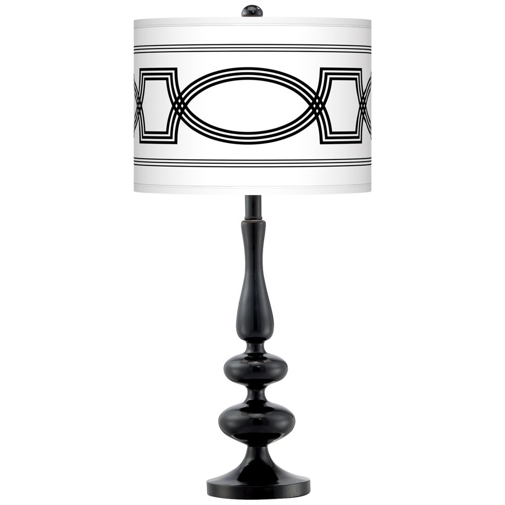 Concave Giclee Paley Black Table Lamp 30w86 Lamps Plus intended for size 1000 X 1000