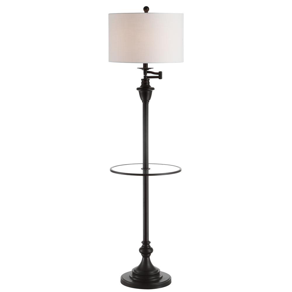 Cora 60 In Metalglass Led Side Table And Floor Lamp Oil Rubbed Bronze pertaining to proportions 1000 X 1000