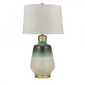 Cresswell 325 In Ombre Blue With Green And Iron Coastal Table Lamp regarding proportions 1000 X 1000