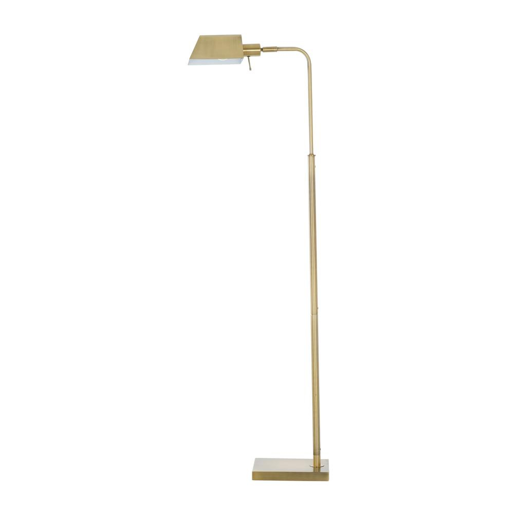 Cresswell 58 In Antique Brass Transitional Pharmacy Floor Lamp With Led Bulb Included regarding sizing 1000 X 1000