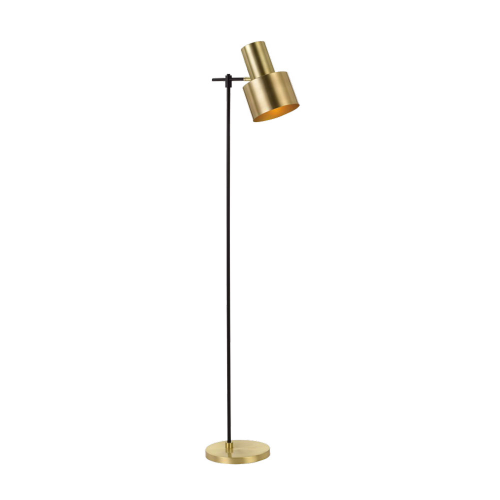 Croset 1 Light Floor Lamp Gold Black Croset Fl Gd within measurements 1000 X 1000