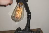 Custom Made Industrial Black Metal Pipe Desk Lamp W Touch within dimensions 956 X 1200
