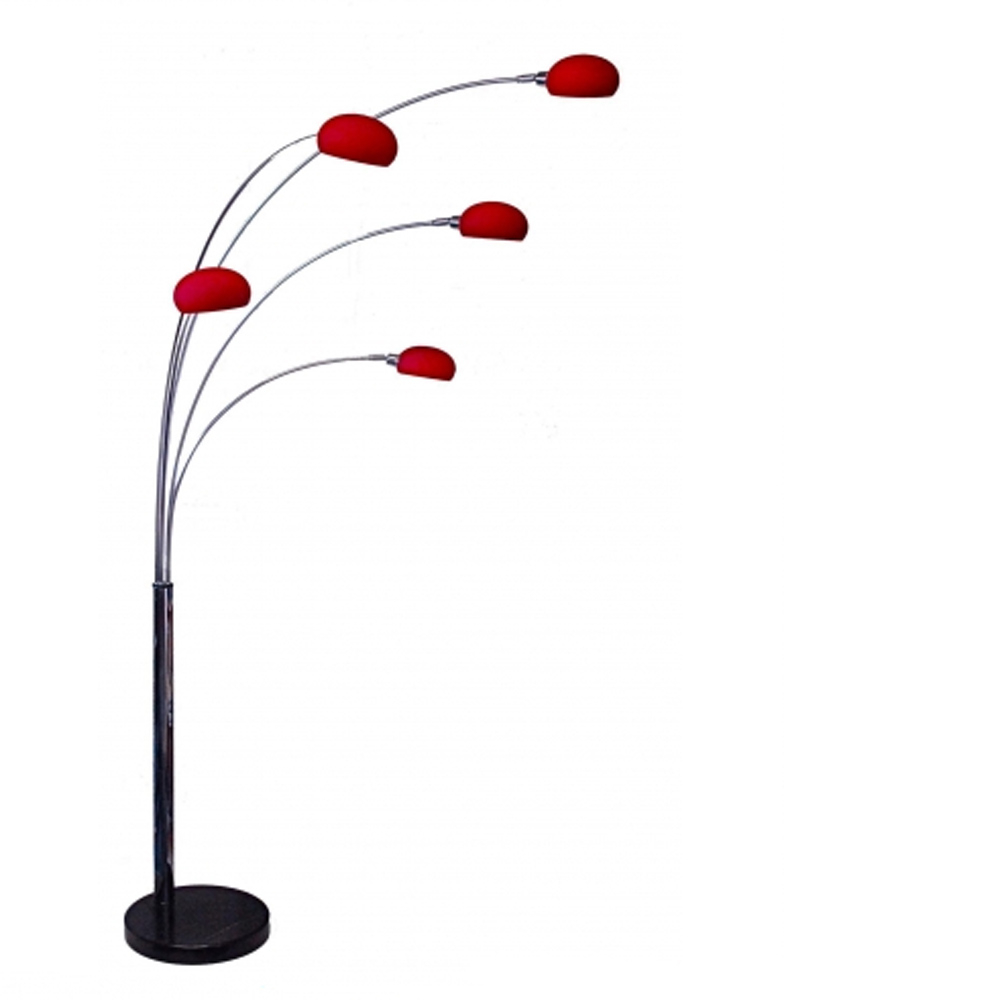 Danalight Lounge 5 Light Floor Lamp Red with proportions 1000 X 1000