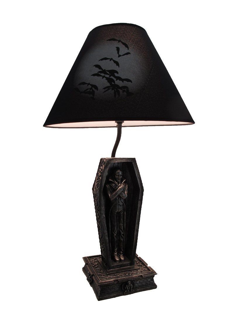 Dark Dawning Vampire In The Coffin Black Table Lamp And for measurements 825 X 1100