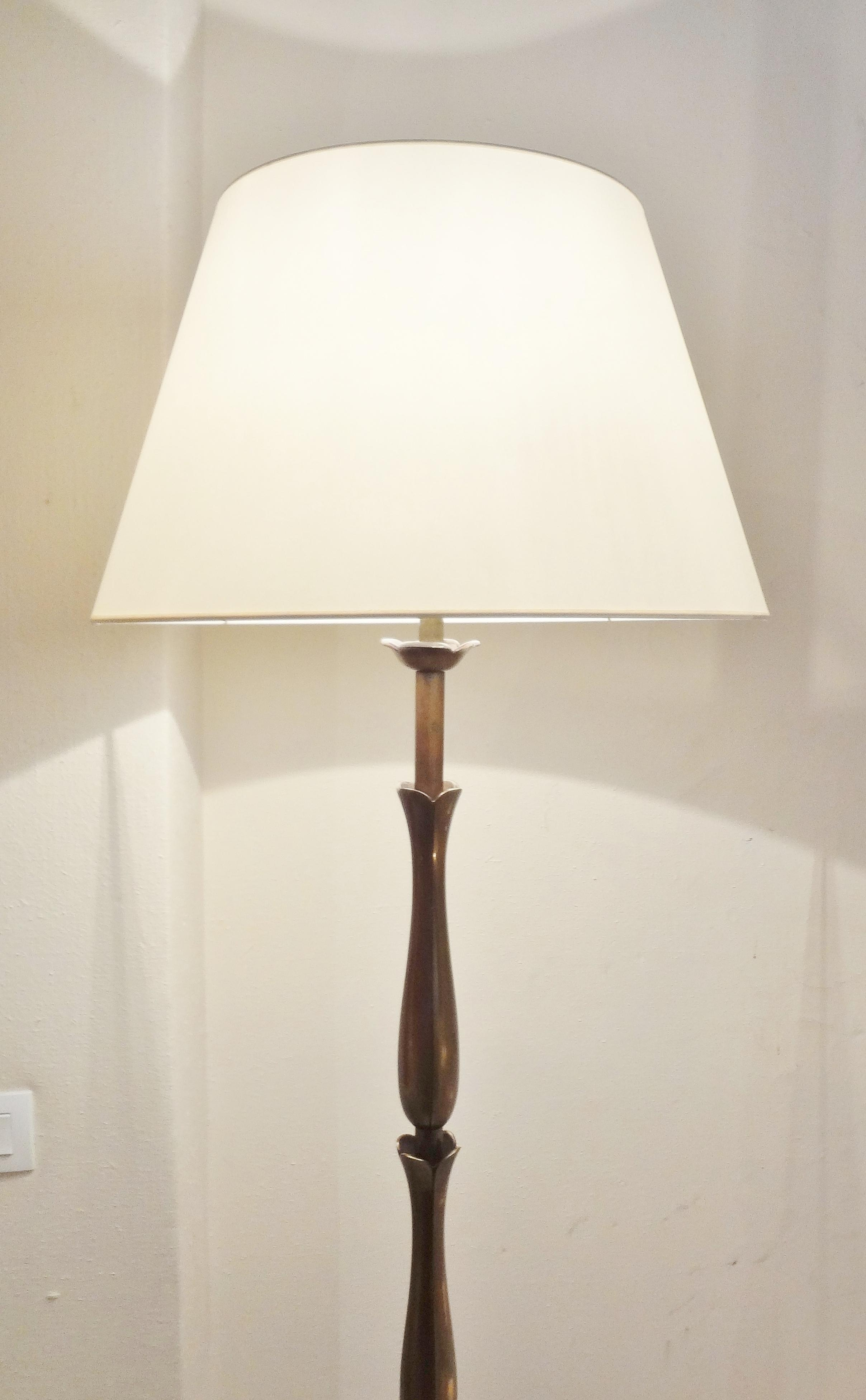 Dark Gilt Bronze Floor Lamp Riccardo Scarpa Italy 1960 regarding size 2415 X 3904