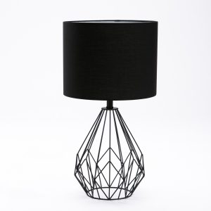 Decofurn Furniture Table Lamp Black Metal Wire Base Black within dimensions 1500 X 1500