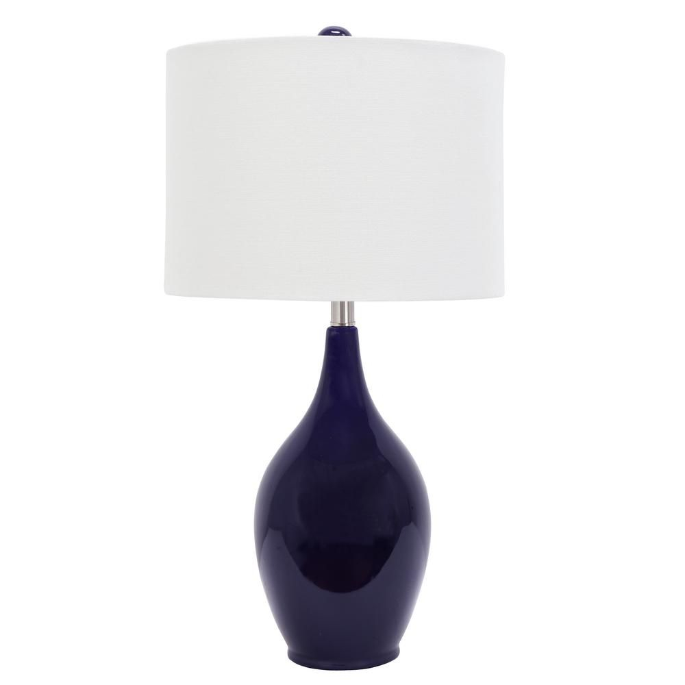 Decor Therapy Anabelle 27 In Indigo Blue Table Lamp With inside dimensions 1000 X 1000