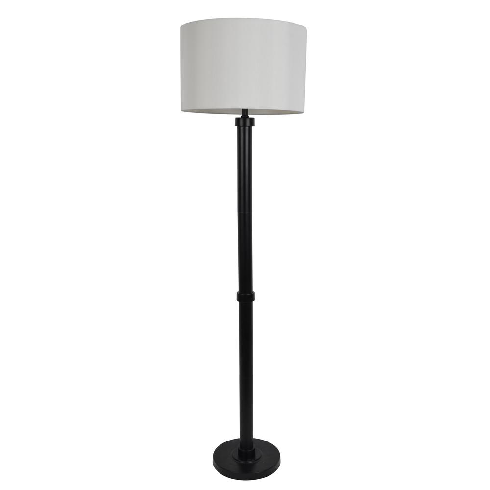 Decor Therapy Blythe 615 In Oil Rubbed Bronze Floor Lamp With Faux Silk Shade for dimensions 1000 X 1000