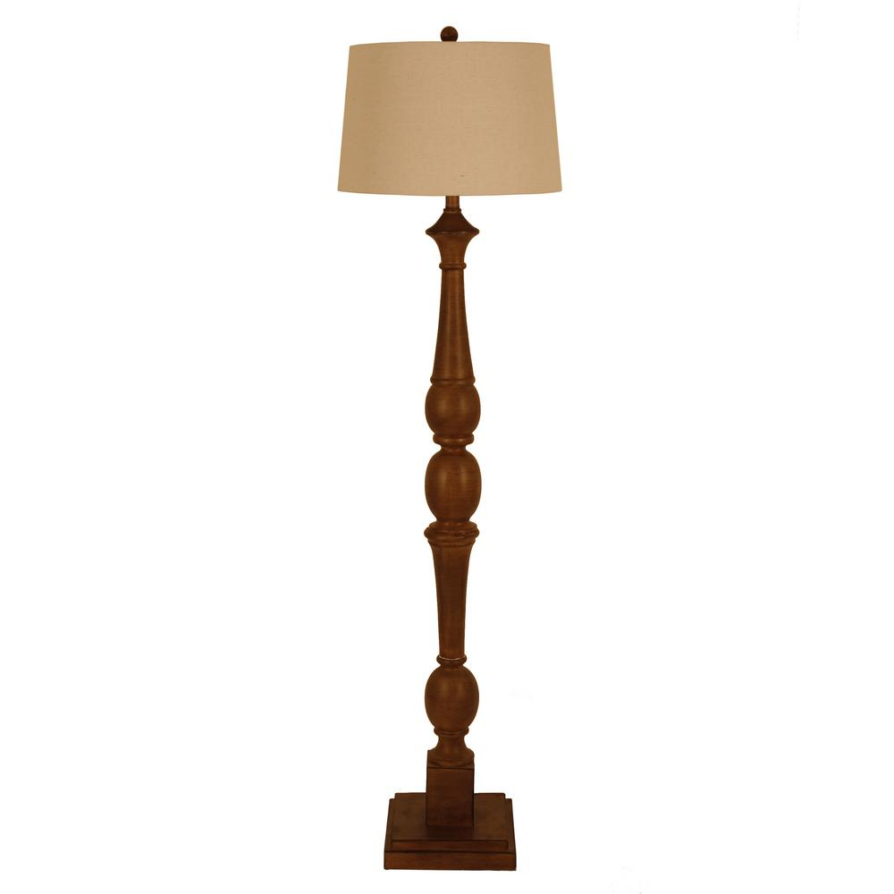 Decor Therapy Crossmill 6125 In Bronze Floor Lamp With Linen Shade intended for size 1000 X 1000