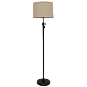 Decor Therapy Simple Adjust 645 In Oil Rubbed Bronze Floor Lamp With Linen Shade inside measurements 1000 X 1000