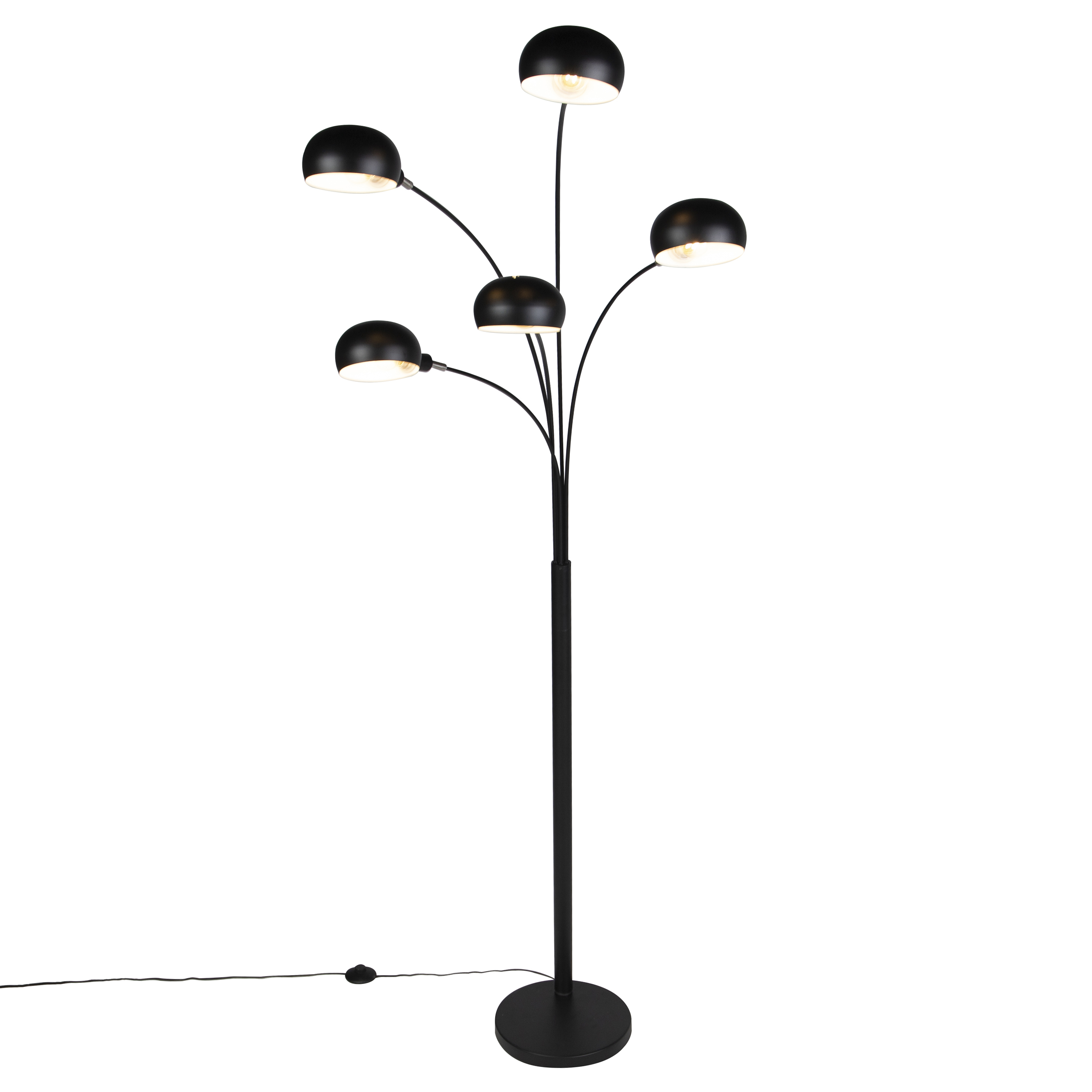 Design Floor Lamp Black 5 Light Sixties intended for dimensions 3013 X 3013