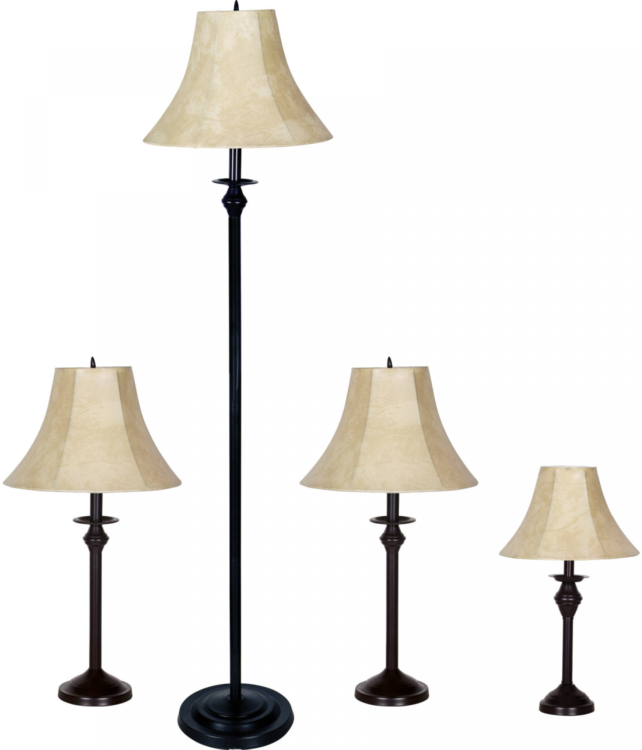 Details About 4 Piece Lamp Set Bronze Finish Vintage Light Floor Table Accent Lamps in sizing 1284 X 1500