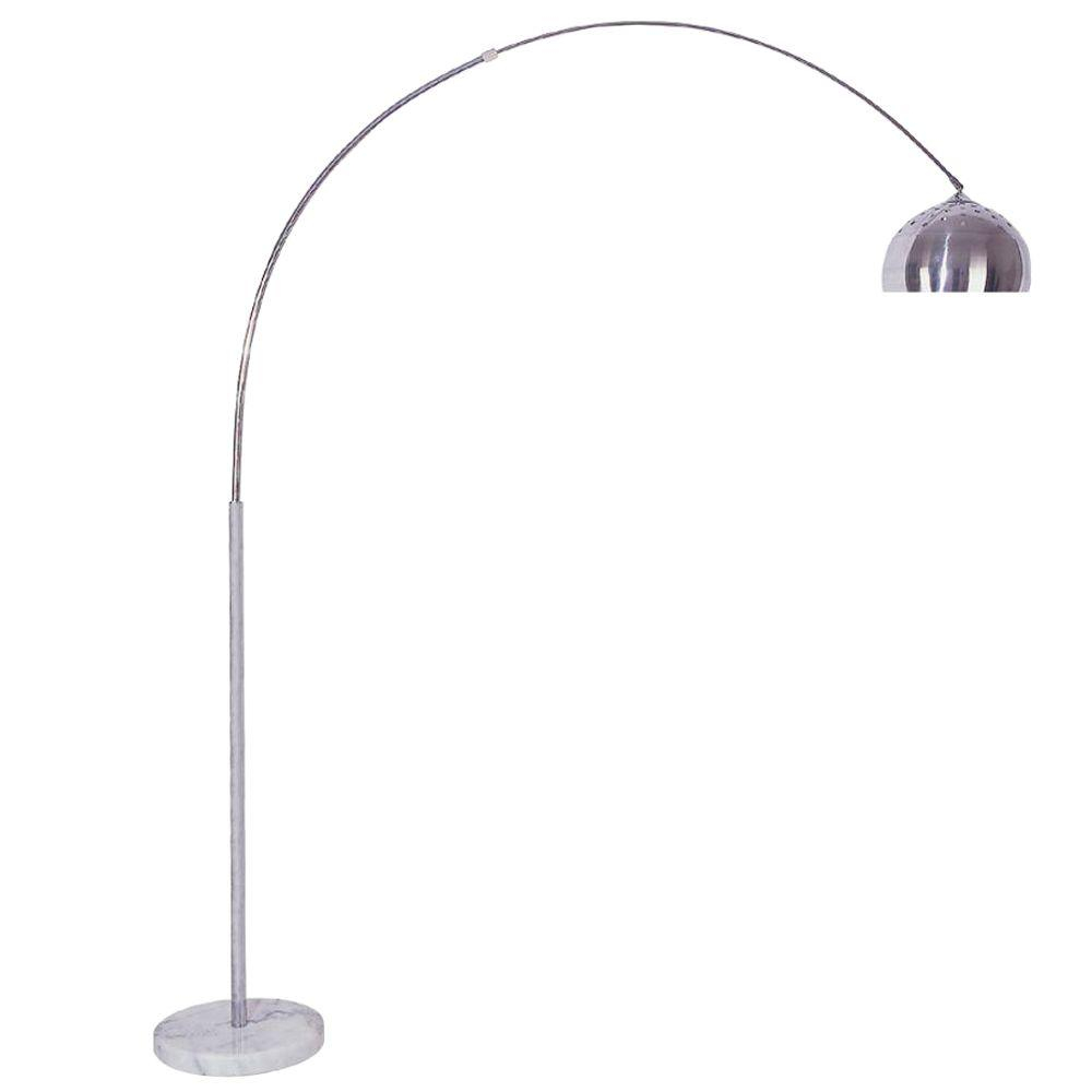 Details About Floor Lamp 85 In Modern Adjustable Arch Stainless Steel Marble Base Silver for proportions 1000 X 1000